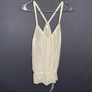 *Abercrombie* Sm Cream Top with Cinched Waist